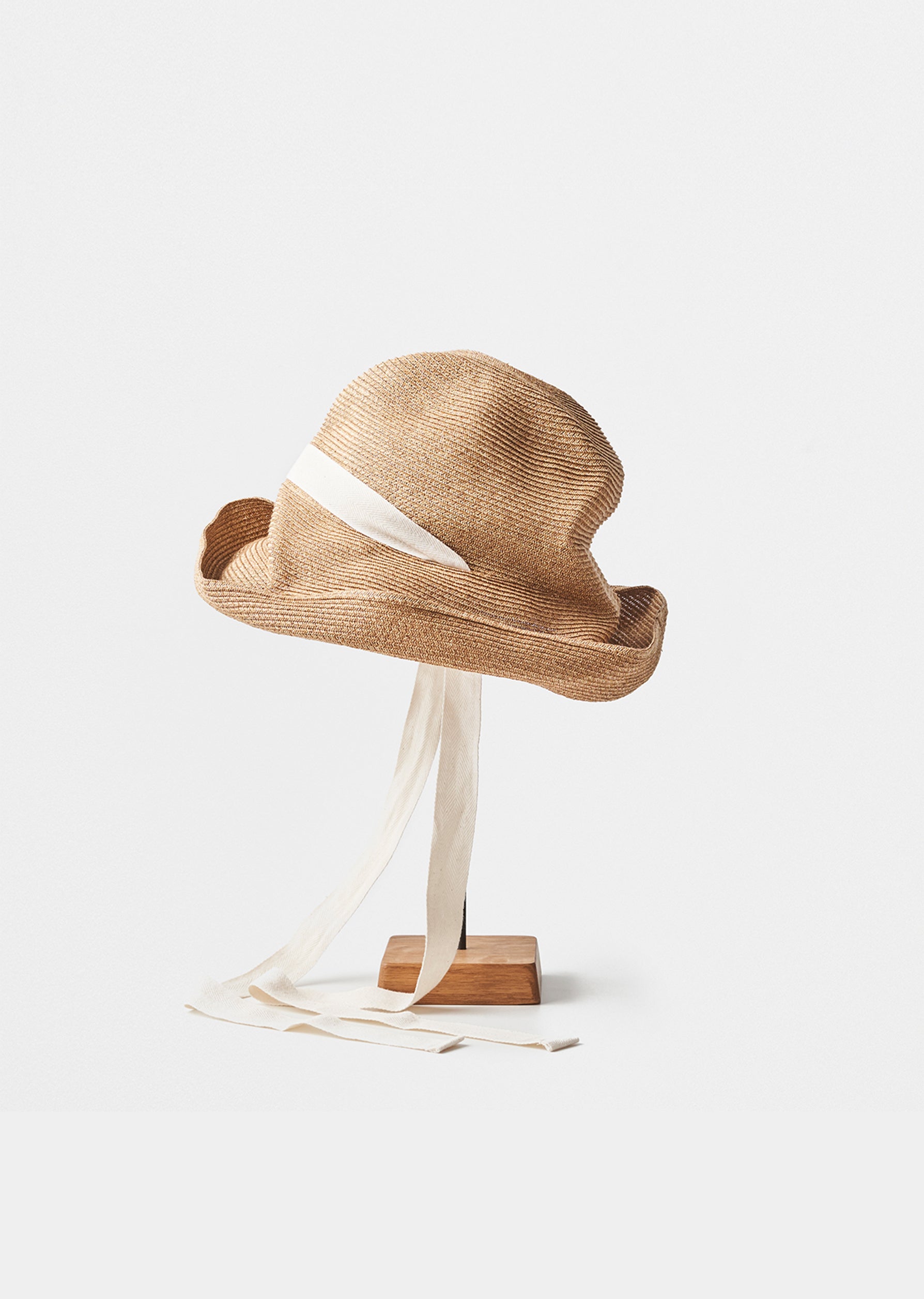 Boxed Hat 11 cm Garden Ribbon — Mix Brown x Natural – La Garçonne