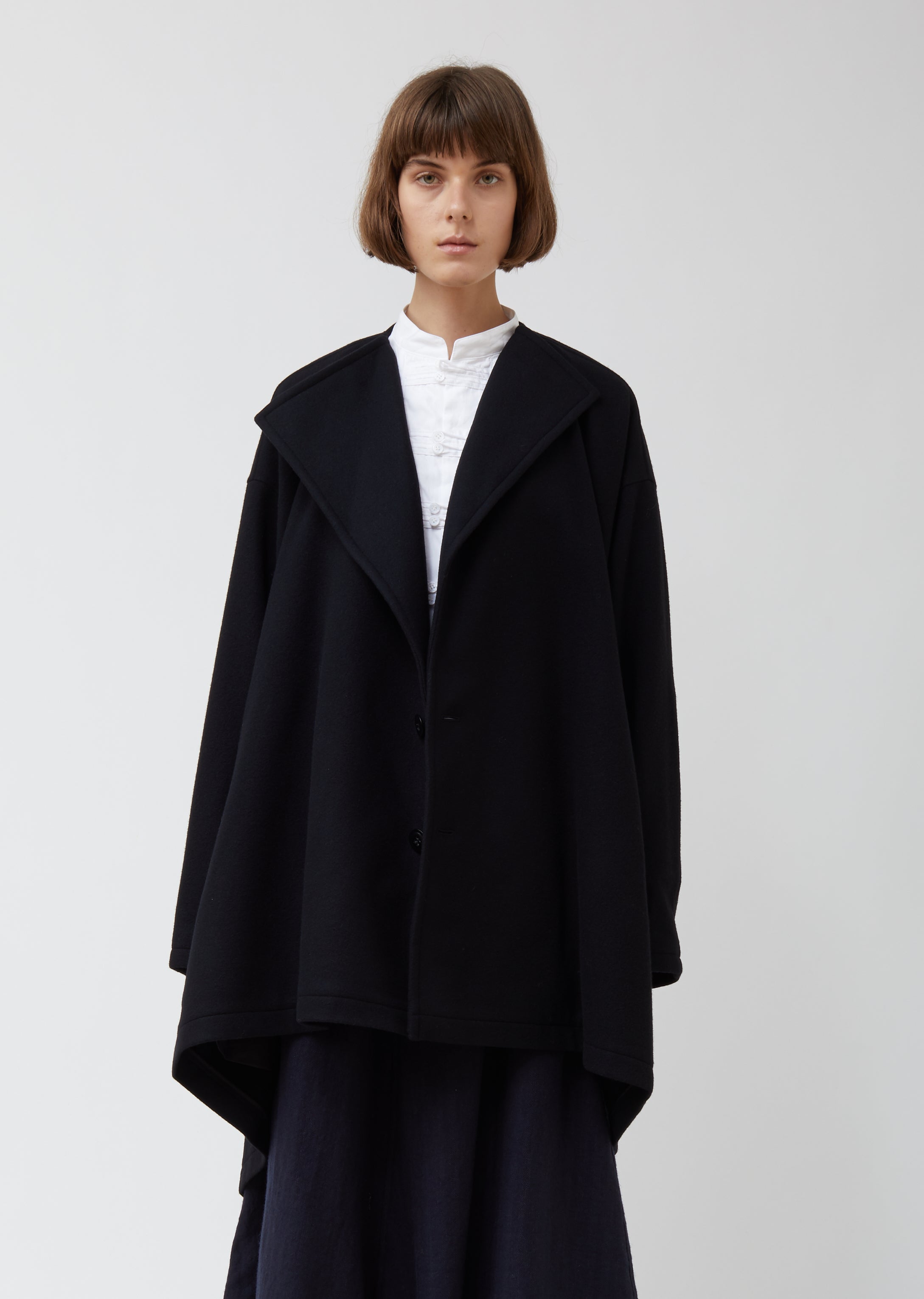 Wool Melton Swing Coat – La Garçonne
