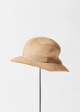 Boxed Hat 6.5 cm Grosgrain Ribbon — Mix Brown x Beige