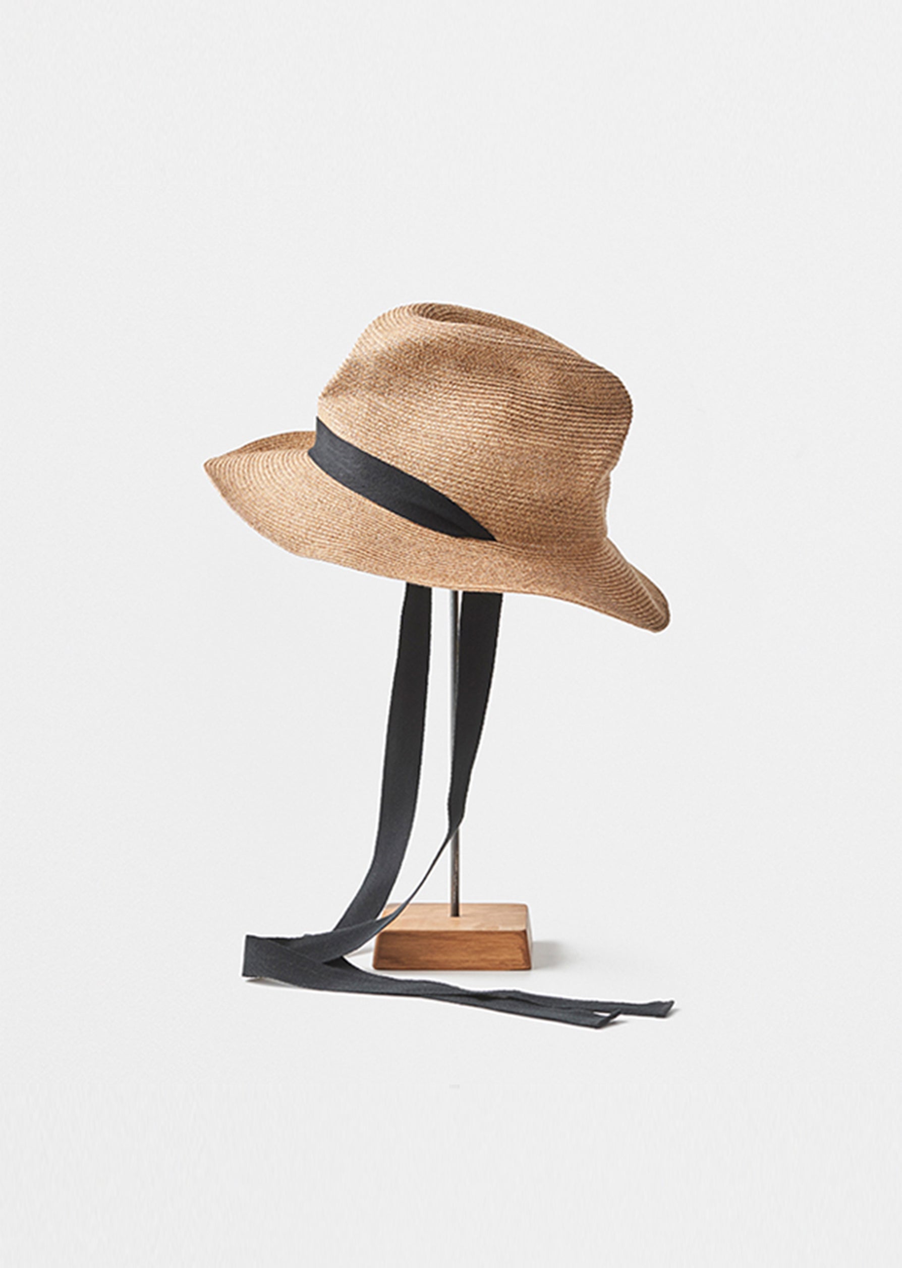 Boxed Hat 7 cm Garden Ribbon — Mix Brown x Black – La Garçonne