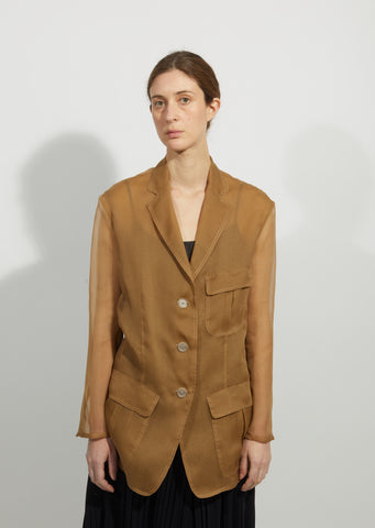 Silk Organdy Safari Jacket