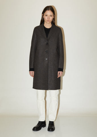 Overcoat Double Faced Wool Cocoon Coat