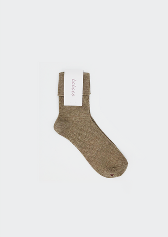 Folded Socks — Sand Beige