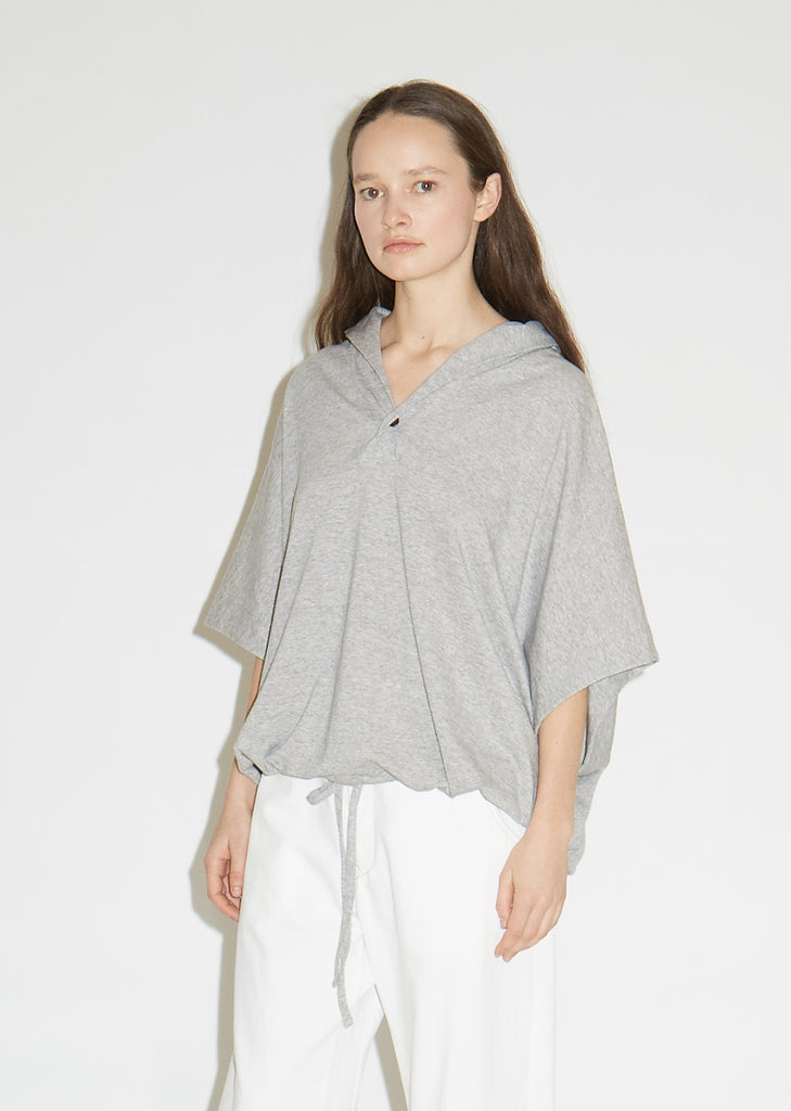 Cropped Cotton M-Hood Pullover
