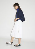 Cotton Poplin Pleated Skirt