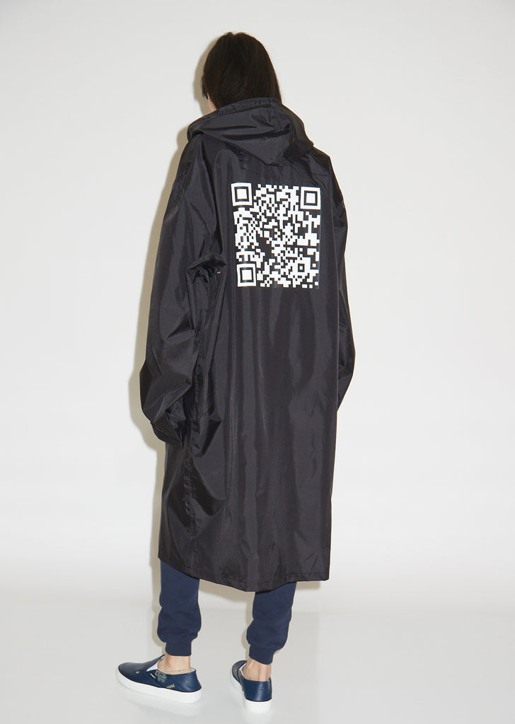 QR Code Long Raincoat