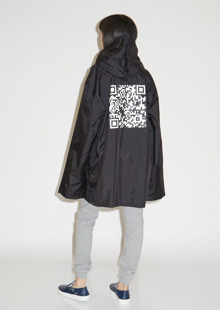 QR Code Short Raincoat