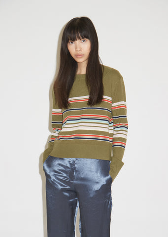 Freddy Wool and Cashmere Striped Cropped Sweater