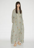 Floral Printed Linen Dress