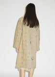 Floral Printed Linen Coat