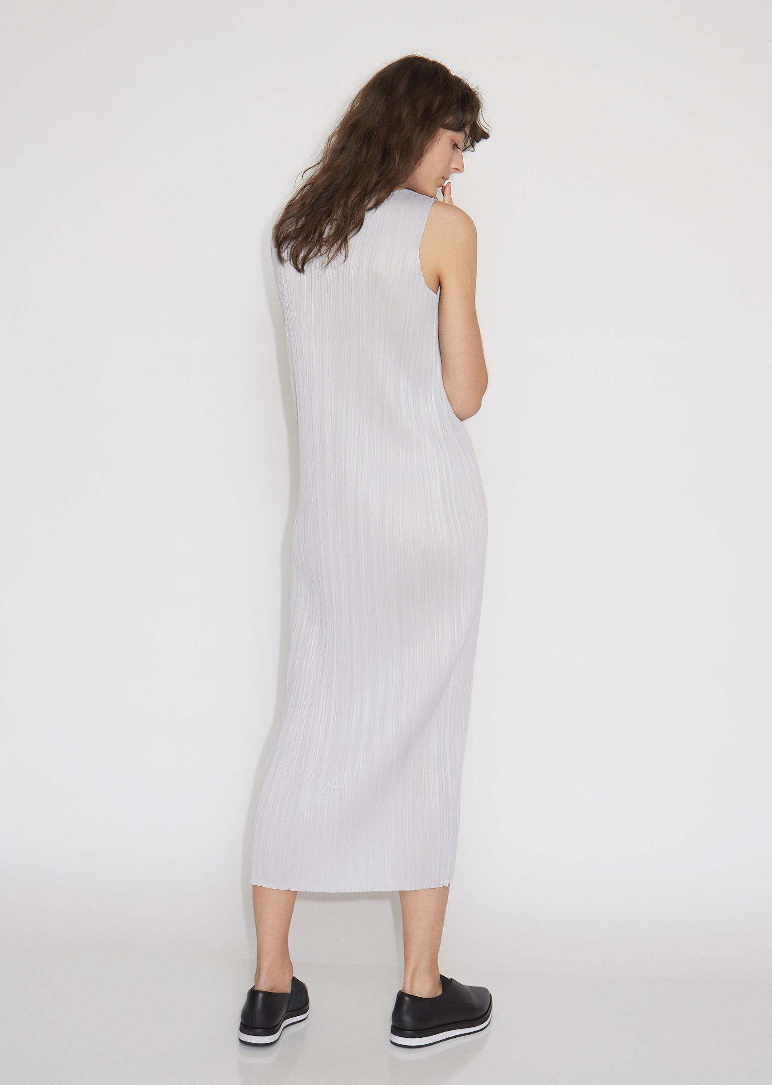 pleats please dress Issey Miyake Basics in Black unlined construction 1990S Pleats Please Issey Miyake
