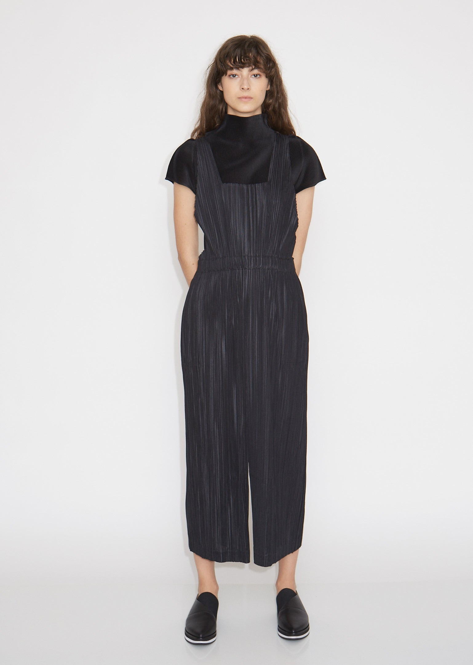 Pleated Overalls - JP 2 / Black