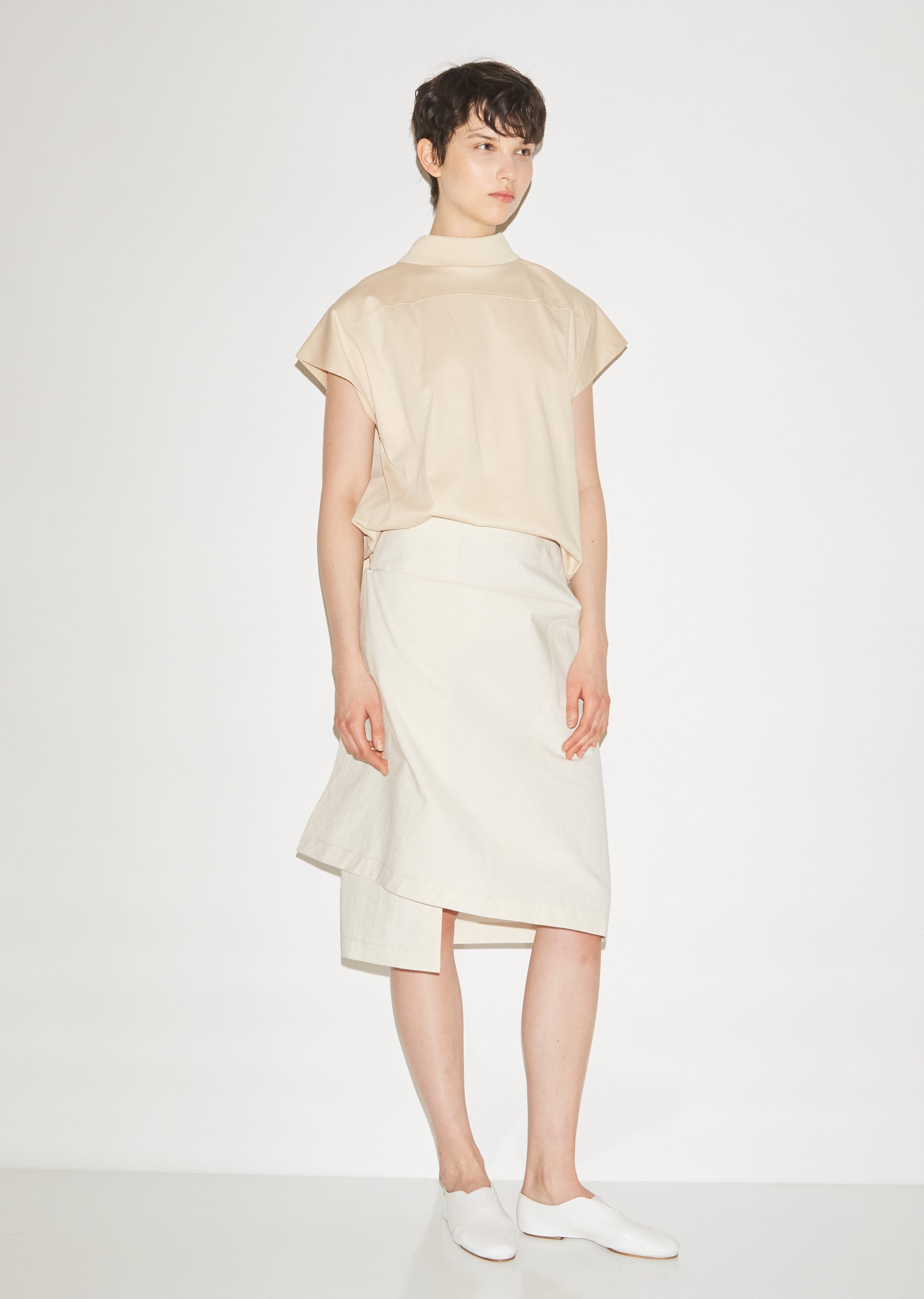 スカート LEMAIRE - CREAM SKIRT Lemaire Cotton-Blend Maxi Wrap Skirt | Saks Fifth Avenue