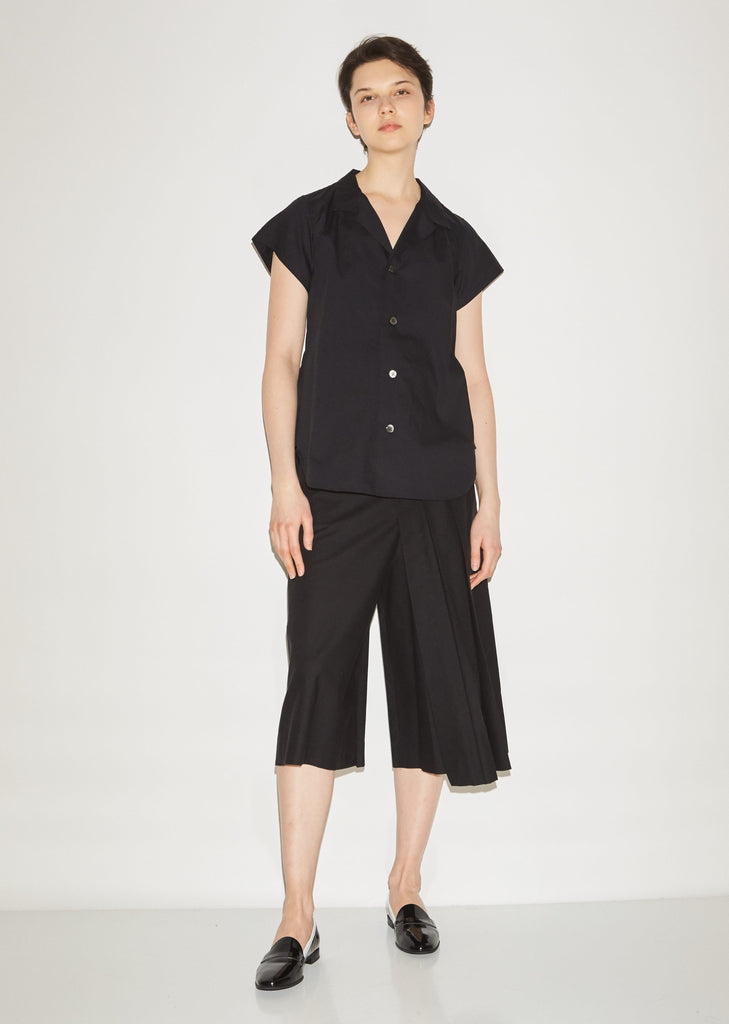 Open-Necked Button Front Shirt
