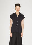 Open-Necked Button Front Shirt
