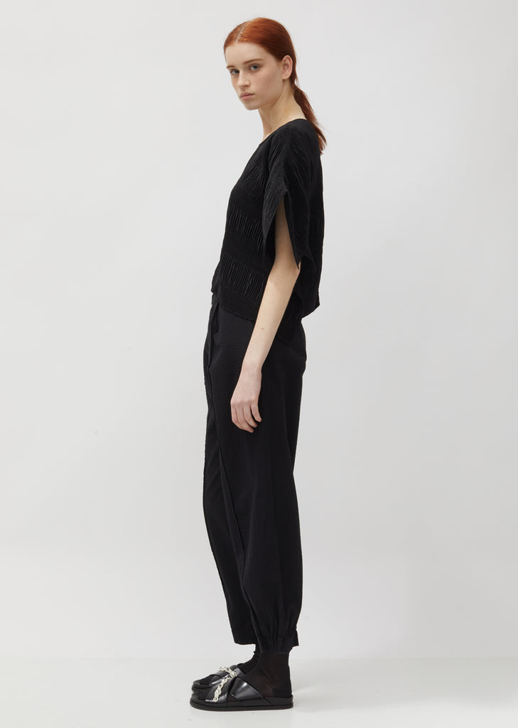 No.3 Pleated Crepe Top