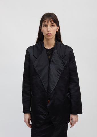 Garment Treated Satin Blazer