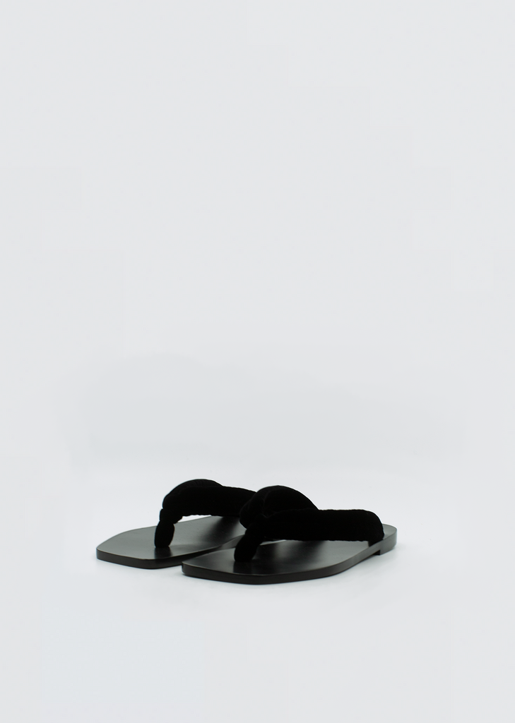 THE ROW Swan ベルベットフラットサンダル/ビーチサンダル THE ROW Swan ベルベットフラットサンダル/ビーチサンダル