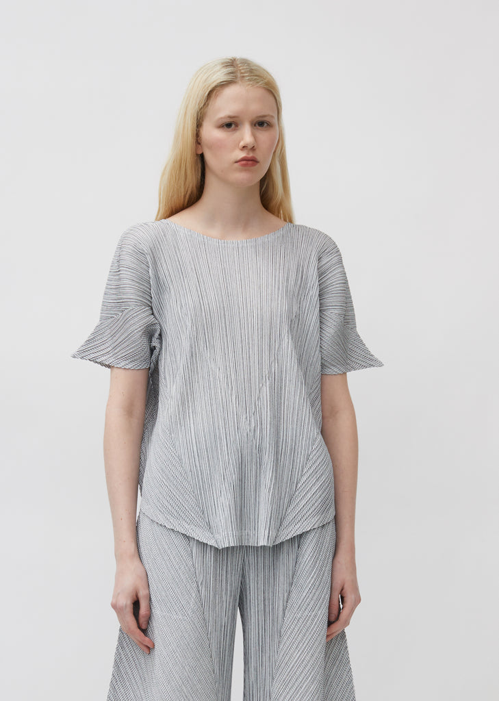 Pleated Angled Blouse