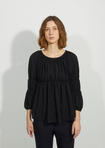 Garment Treated Cinched Blouse