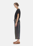 Striped Wool Drawstring Trouser