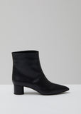 Black Pull On Ankle Boot