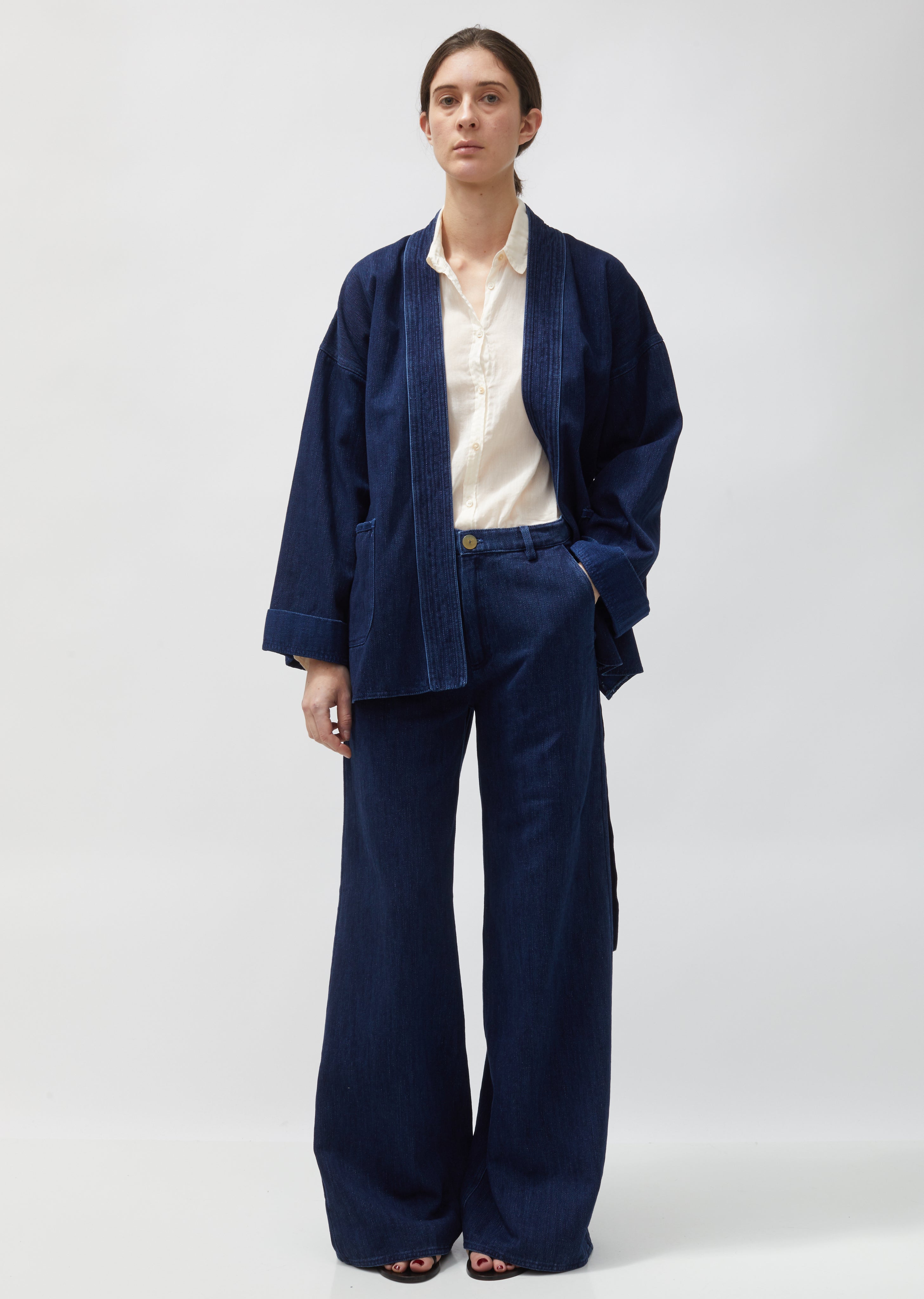 Calvary Cotton Denim Kimono Jacket – La Garçonne