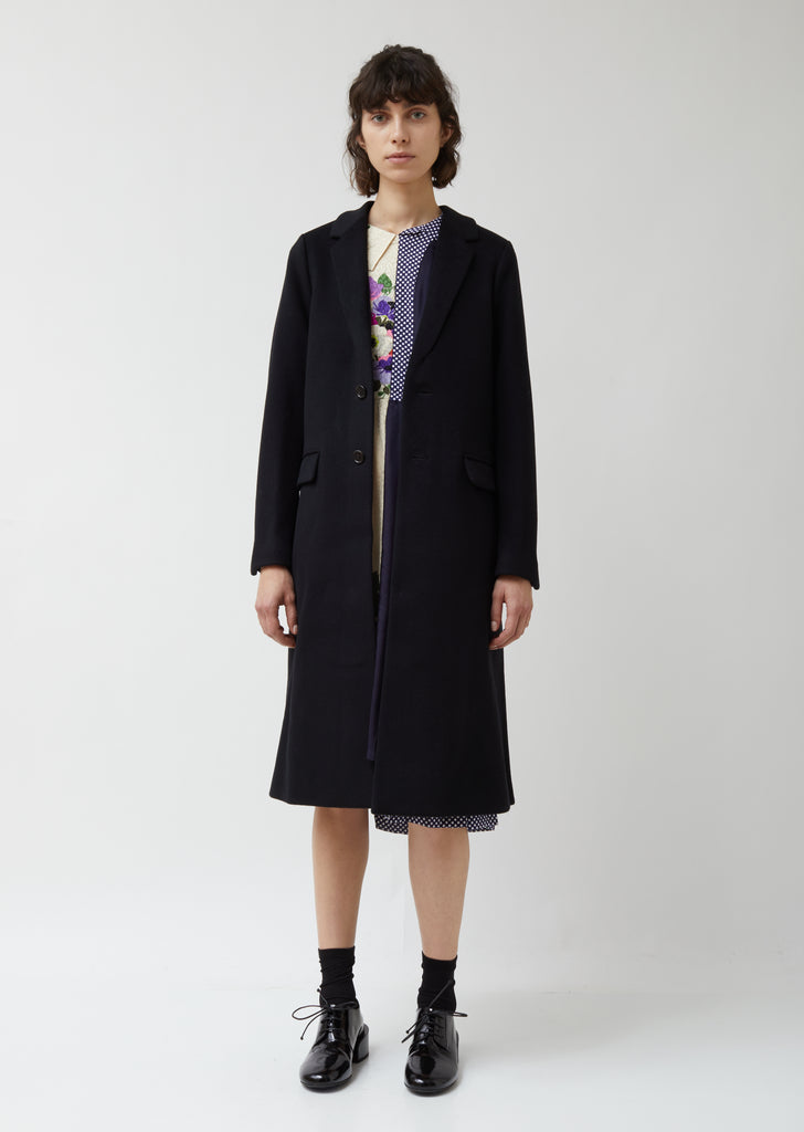Wool Cashmere Melton Coat