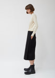 Wool Cotton Blend Utility Skirt
