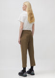 Cropped Seamed Twill Trouser