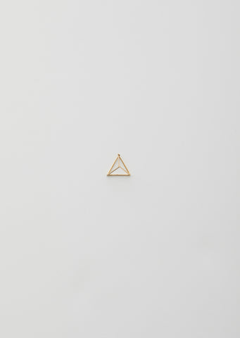 15MM 3D TRIANGLE EARRING WITH DIAMONDS