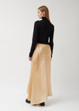 Long Silk Satin Skirt