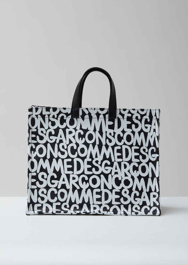 Printed Synthetic Leather Tote Bag
