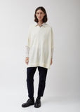 Wool V-Neck Pullover Top