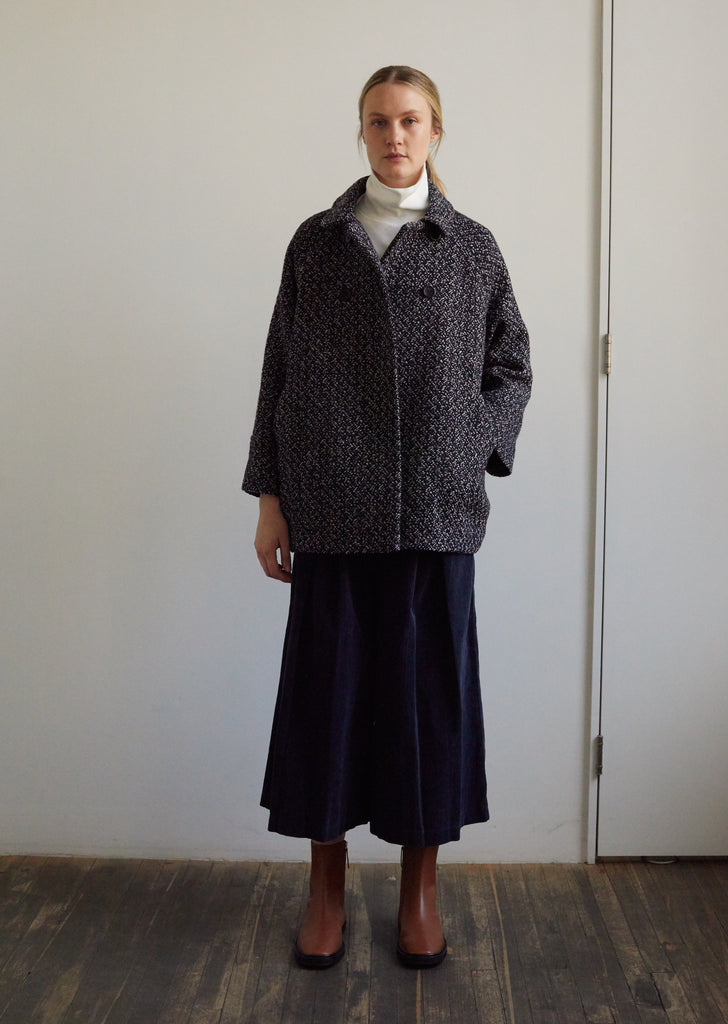 Yuki Fubuki Wool Double Breasted Half Coat