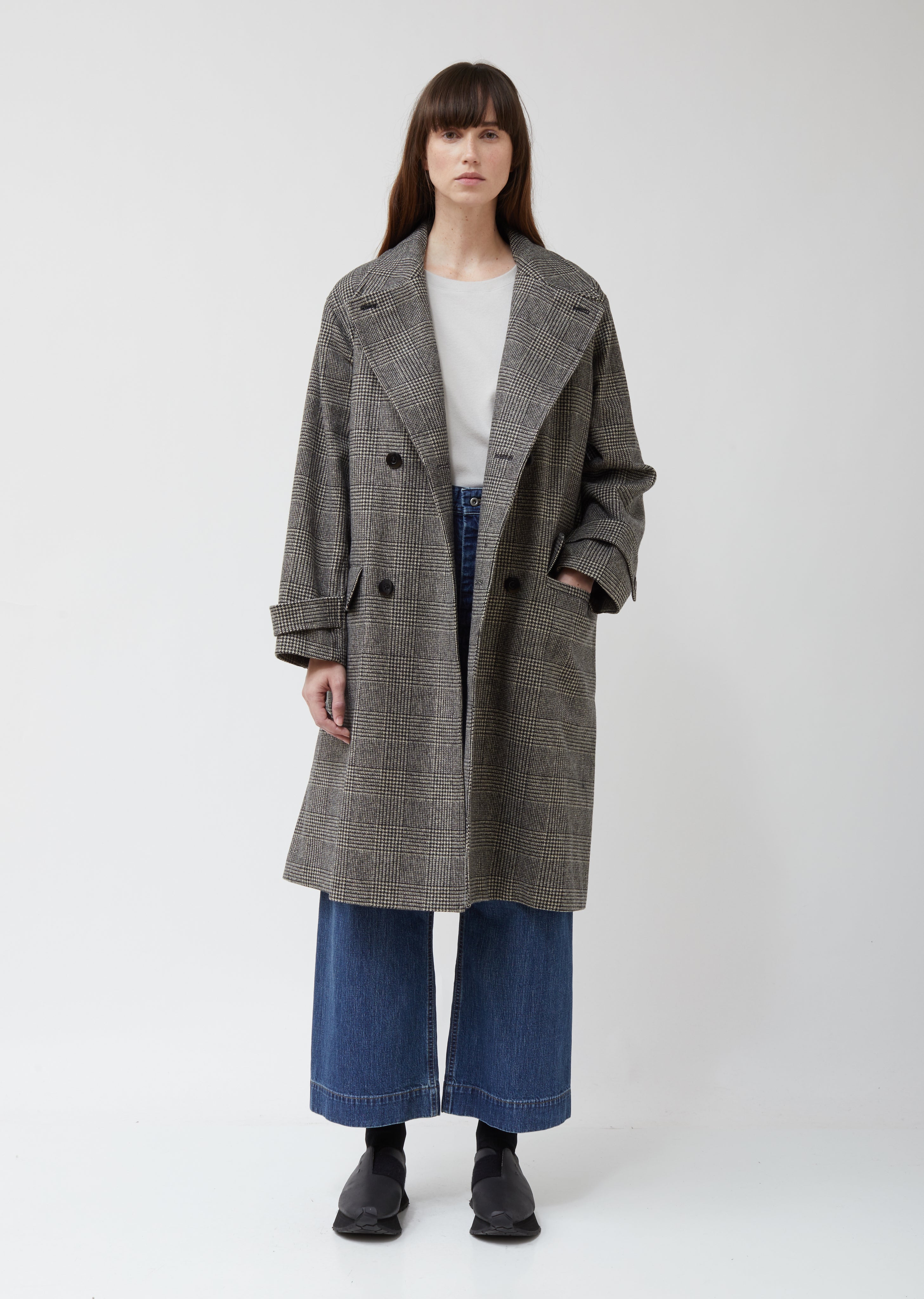 Wool Glen Check Coat – La Garçonne