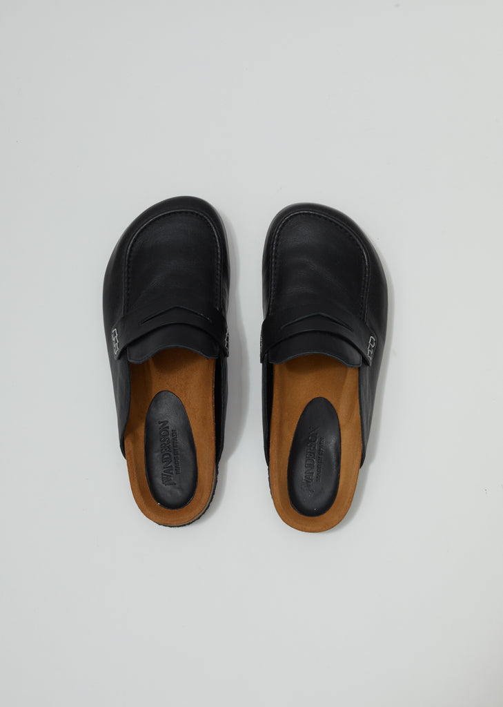 Leather Loafer Mules