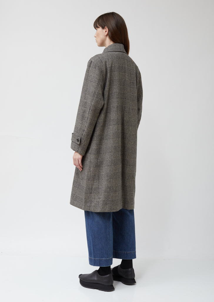 Wool Glen Check Coat