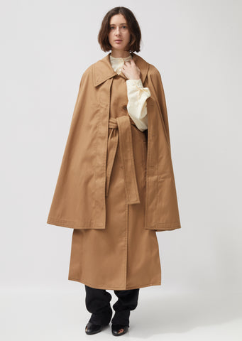 Trench Cotton Cape Coat – La Garçonne