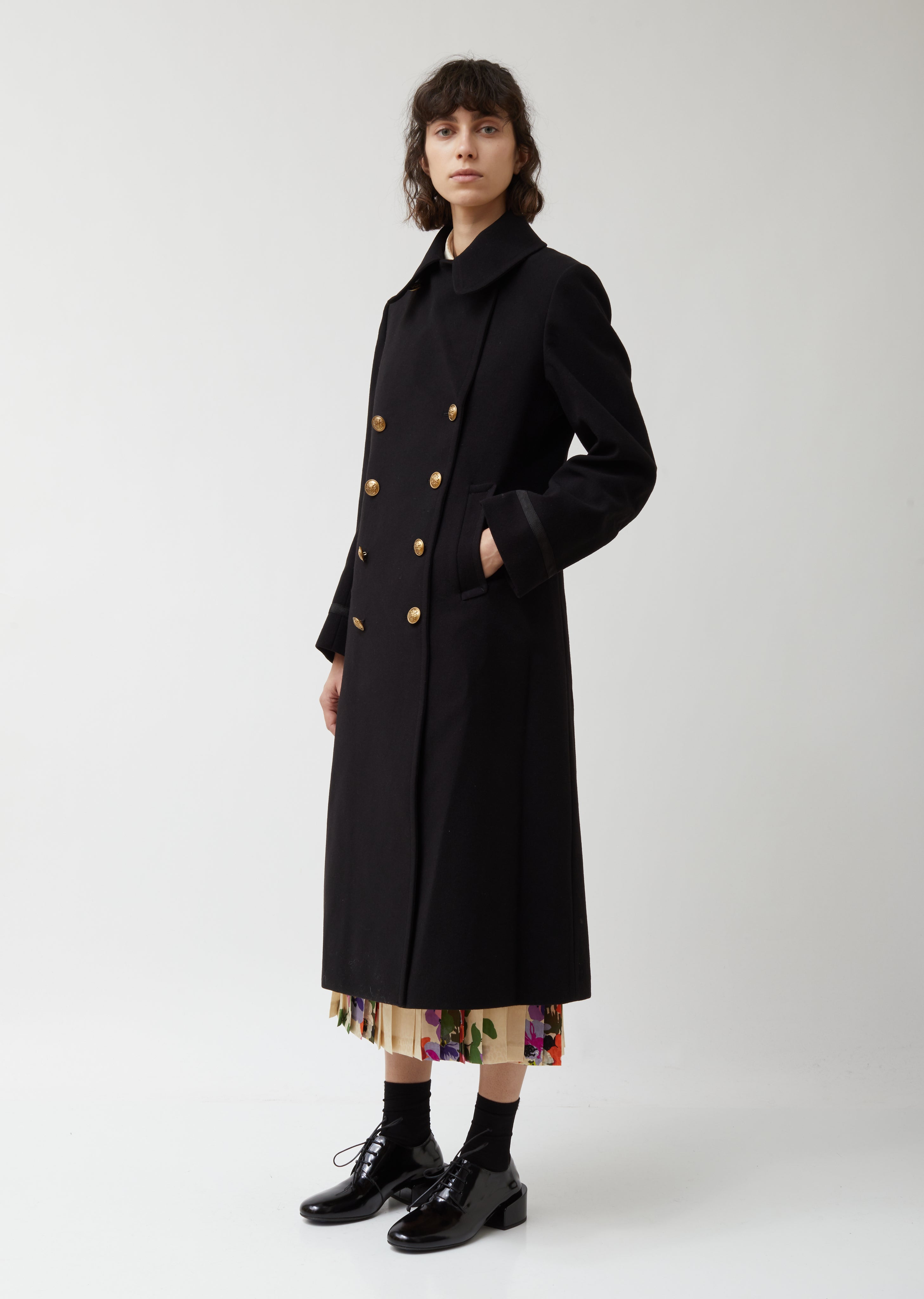 Wool Acrylic Cloth x Pile Jacquard Coat – La Garçonne