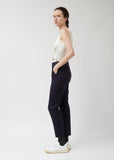 Navy Wool Relaxed Trouser