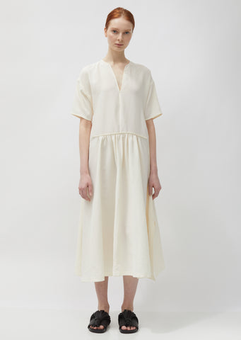 Marabel Textured Fluid Viscose and Linen Dress