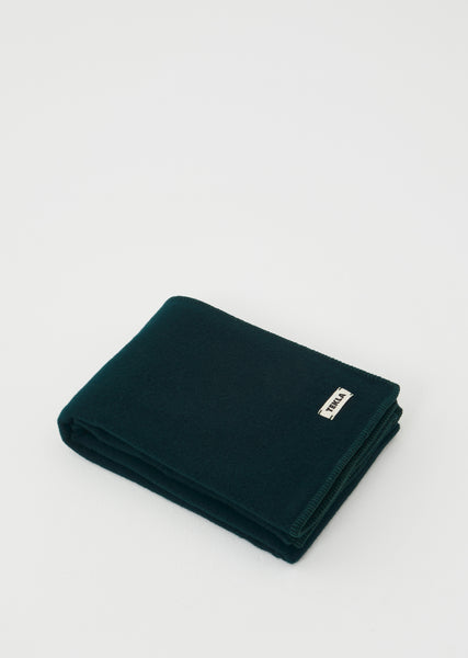 Pure New Wool Solid Blanket — Dark Green – La Garçonne