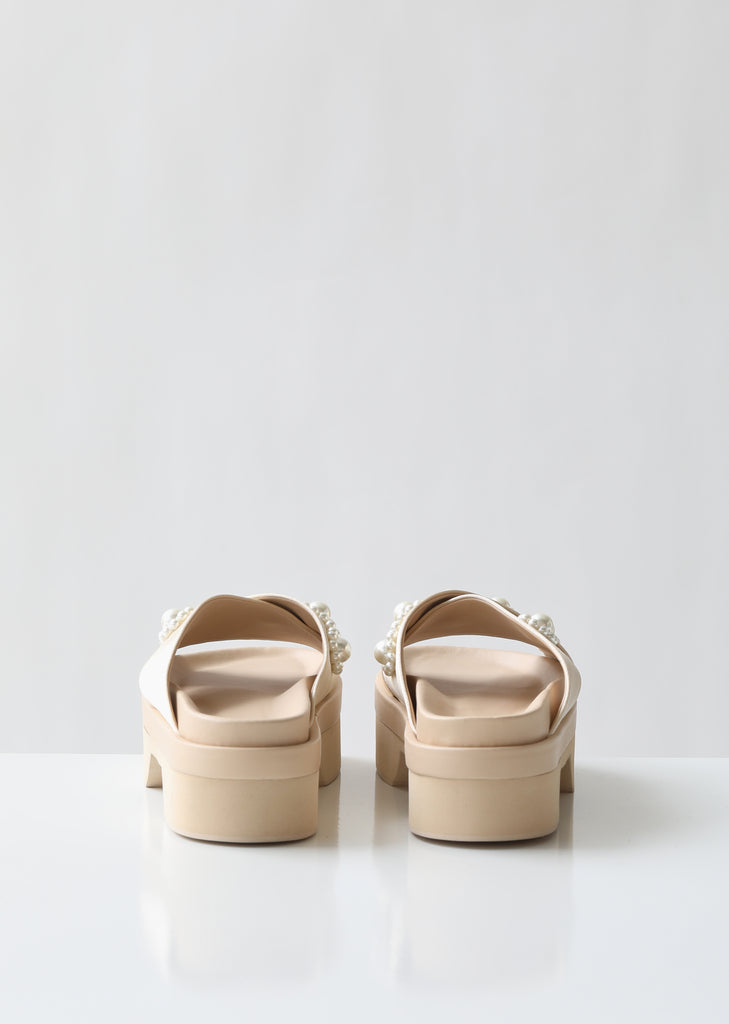 Beaded Satin Japanese Sole Sandals