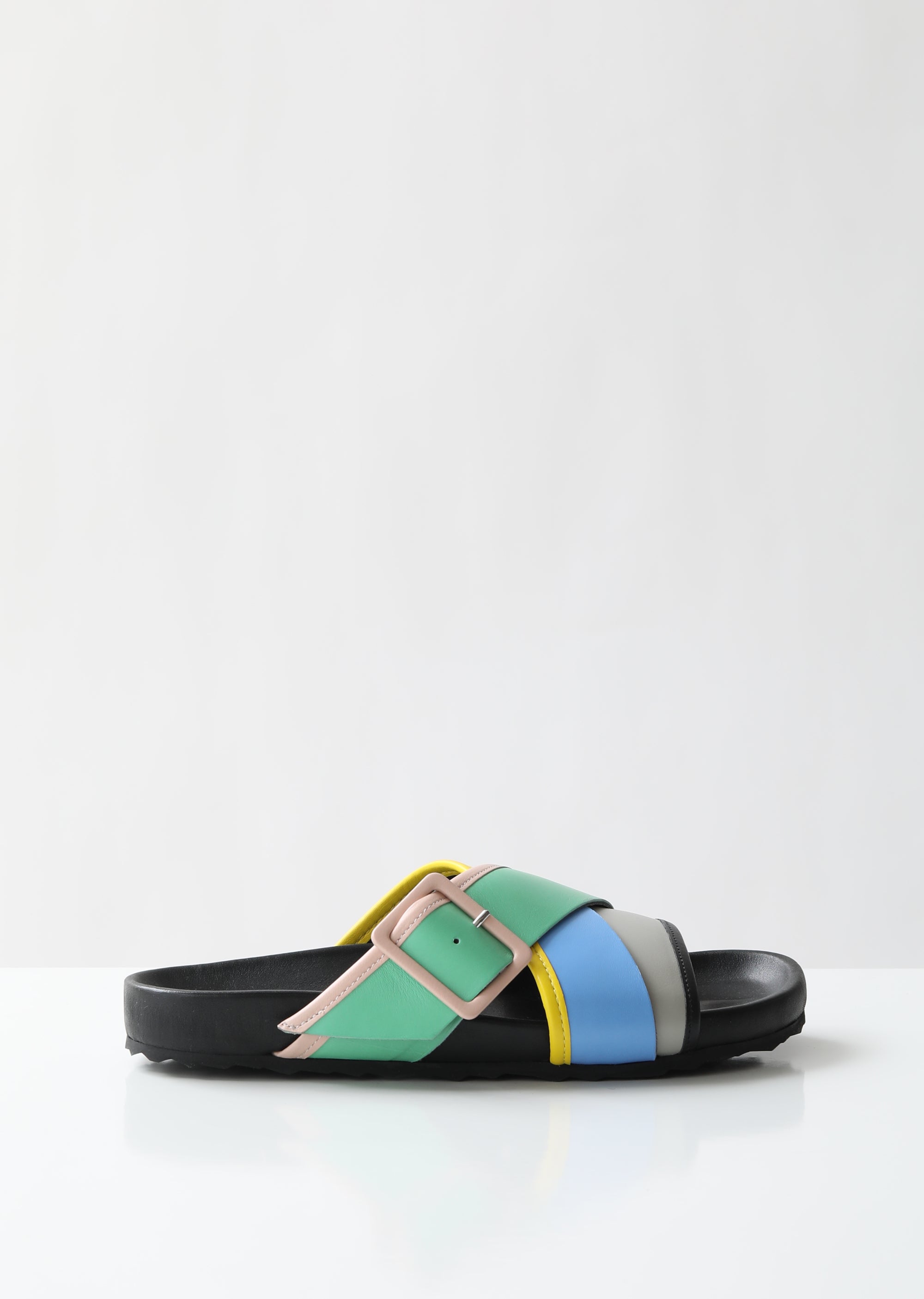 Alpha Beach Colorblock Slides – La Garçonne
