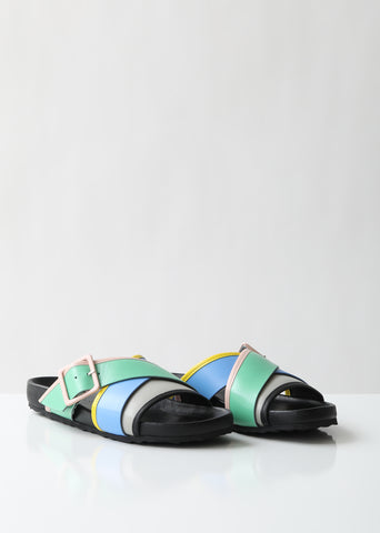 Alpha Beach Colorblock Slides – La Garçonne