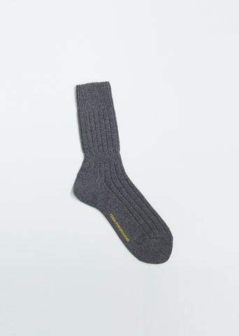 Rib Knit Wool Socks