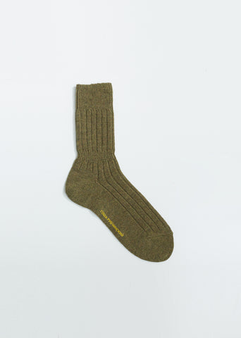 Rib Knit Wool Socks