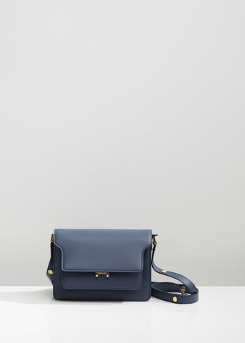 Marni Color Block Saffiano Leather Mini Trunk Bag