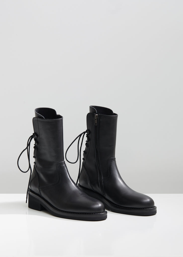 Heeled Leather Ankle Boots